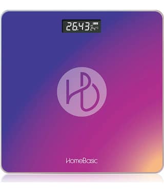 HOMEBASIC Multicolor Glass Digital Weighing Scale