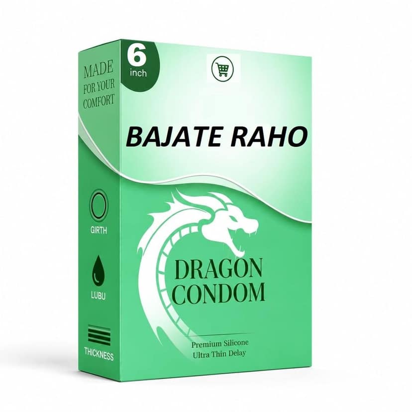 BAJATE RAHO 6 Inch Silicone Condom for Men with Smooth Finish for Adult Personal Use
