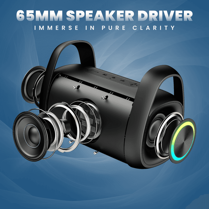 Cellecor CLB-90 STROM | 10 Hr Playtime | BT-v5.3 | 2600mAH | Water Resistant 10 W Bluetooth Speaker-Black view 9