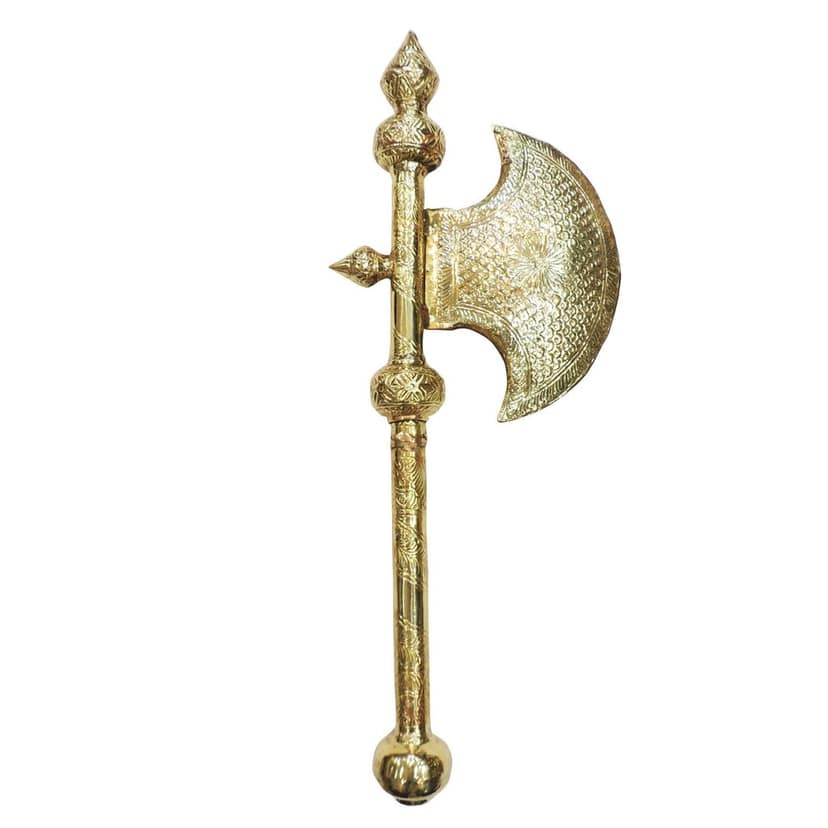 Solid Brass Bhagwan Parshuram Farsa | Hindu God Axe for Temple & Puja, Height : 33.5 Inch (ZMAS650 F) view 4