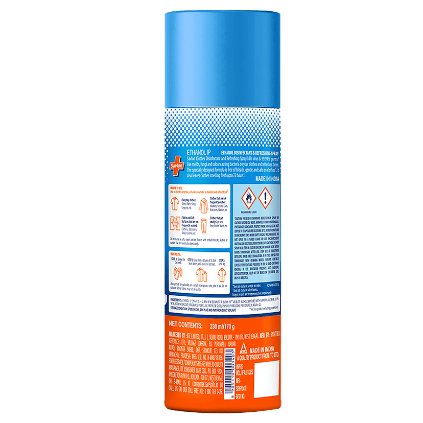 Savlon Clothes Disinfectant & Refreshing Spray, 230 ml view 2