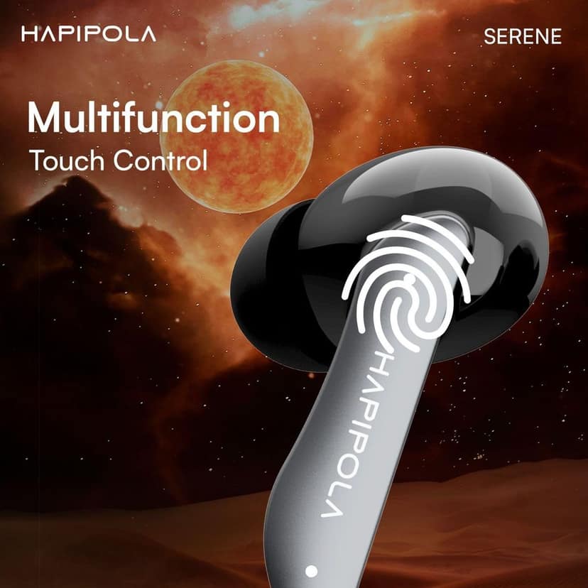 HAPIPOLA SERENE (ANC) in Ear Wireless ANC Earbuds (TWS), Massive 40Hrs Playtime with Speed Charge, Customizable Bass view 4