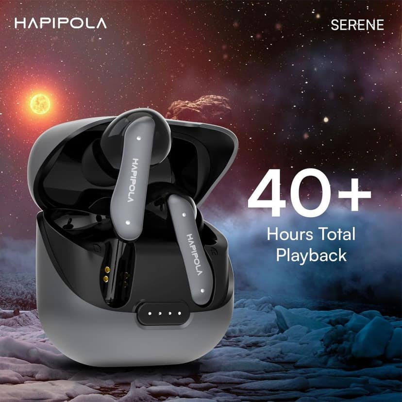 HAPIPOLA SERENE (ANC) in Ear Wireless ANC Earbuds (TWS), Massive 40Hrs Playtime with Speed Charge, Customizable Bass view 6