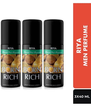 Riya Born Rich Body Spray Deodorant Spray for Men 200 ml ( Pack of 3 )
