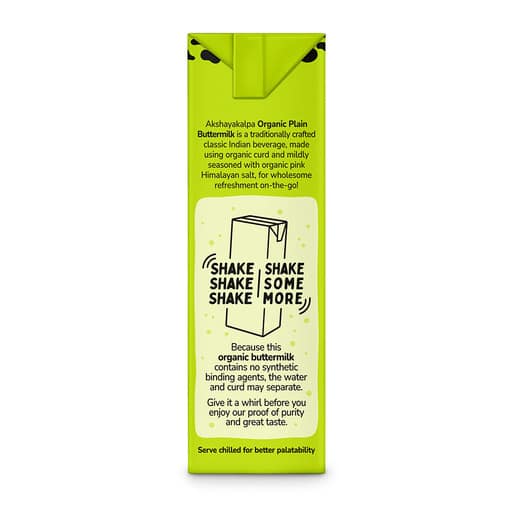 Akshayakalpa Organic Plain Butter Milk - UHT - 200ml view 2