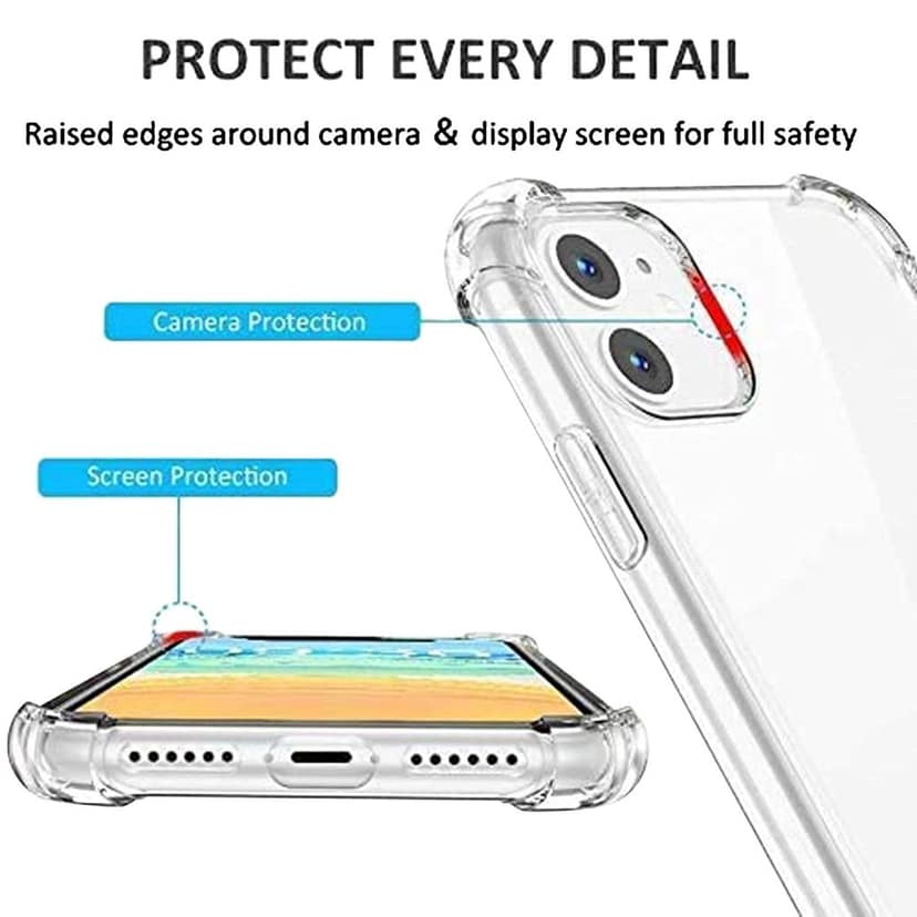 Faircost for iPhone 12 Mini Back Cover Shockproof (Silicon| Transparent) view 5