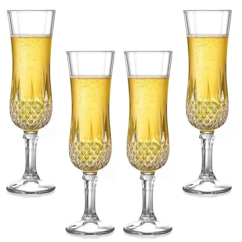 Premium Stylish Crystal Long Wine Glass, 155 ML, Set of 2, Vintage Diamond Cut Design Glasses for Wine, Whiskey, Beer, Juice, Cocktail, Mocktail and Mixed Drink