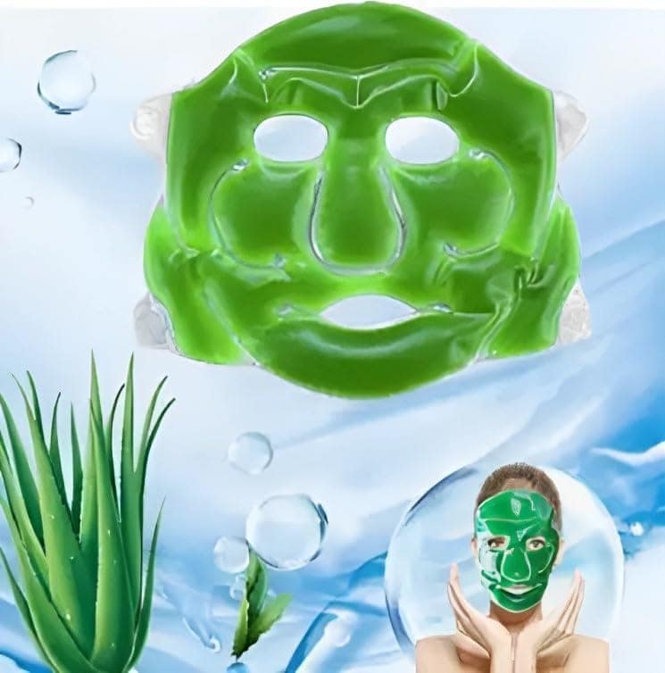 Elecsera Reusable Aloe Vera Cool Gel Eye Cooling Gel Full Face Mask view 5
