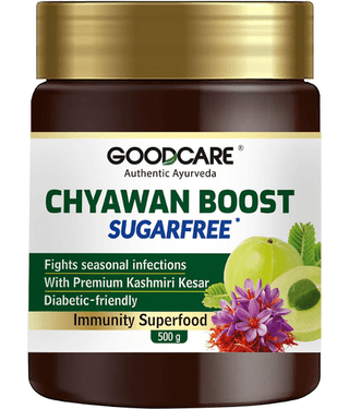 Goodcare Chyawan Boost Sugar-Free, Ayurvedic Immunity Superfood, Fights Cold, Cough, Seasonal Infections, Diabetic Friendly 500gm (Pack of 1)