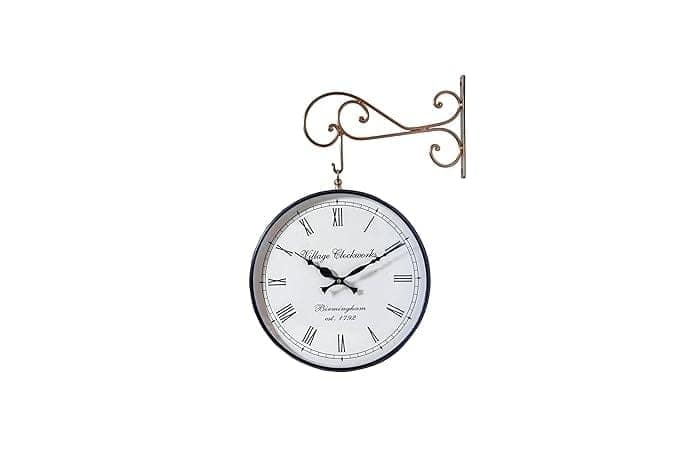 Nikhil Art Wood Roman World Wall Analog Clock Antique Hand Painted Clock For Bedroom Living Room Home And Office