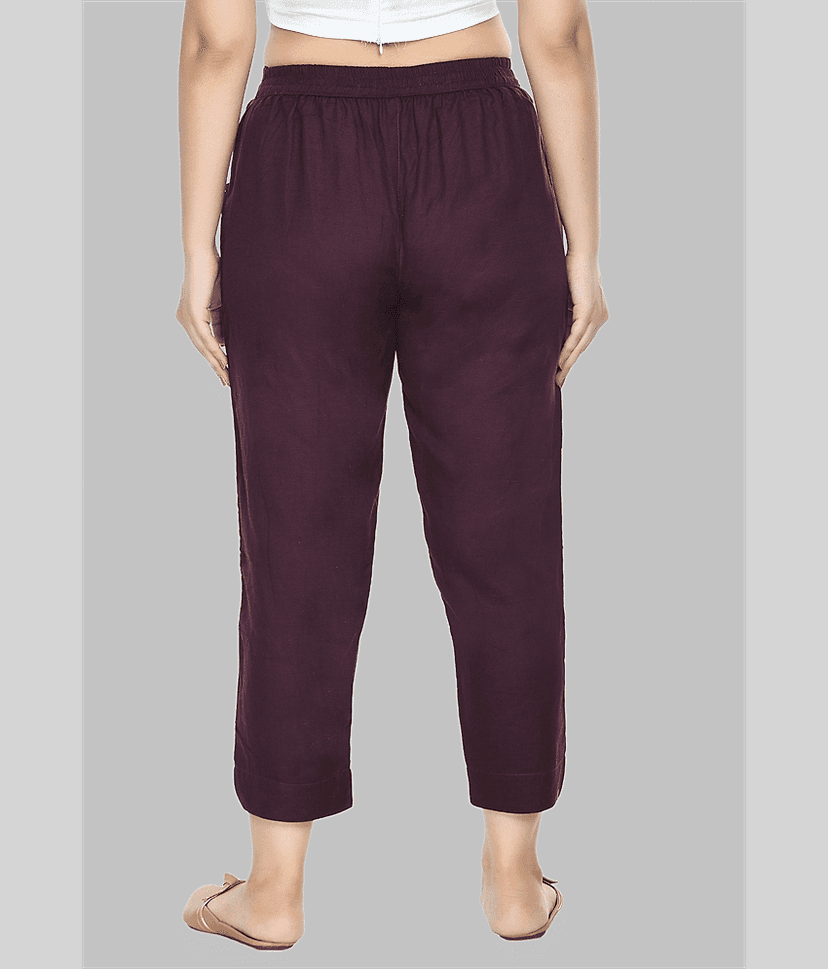 PREEGO - Mustard Rayon Regular Women's Casual Pants ( Pack of 1 ) view 2