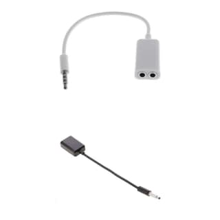 3.5mm Aux Jack 1 Male to 2 Female Stereo Headphone Earphone Jack Y Splitter Audio Jack Adapter Cable