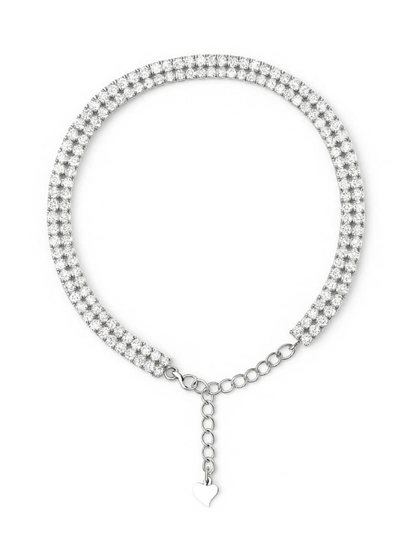 AXORA LIFE 925 Sterling Silver Double Tennis CZ Bracelet view 3