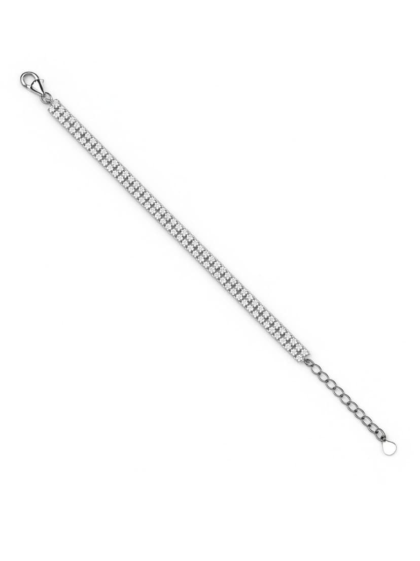 AXORA LIFE 925 Sterling Silver Double Tennis CZ Bracelet view 4