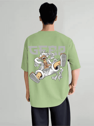 SCOTT FINCHER Men's One Piece Anime T-Shirt, Luffy T-Shirt, Short Sleeve T-Shirt, Casual Streetwear T-Shirt, Hip Hop T-Shirt, Summer Clothes : AA(ARN)LGREEN_133