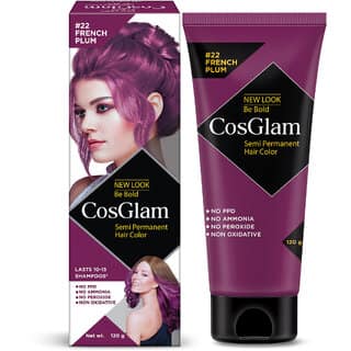 Cosglam Semi Permanent Hair Color For Women Men, (120g, #22 French Plum)