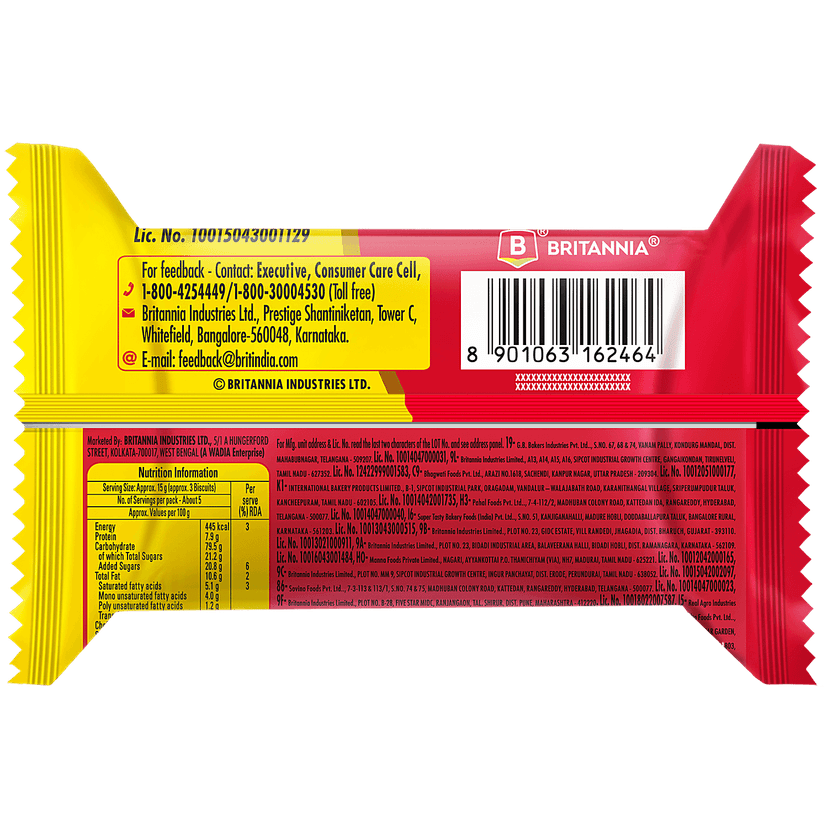 Britannia Marie Gold Biscuits - Light & Crisp, Tea Time Snack, No Trans-Fat, 68 G Pouch view 2