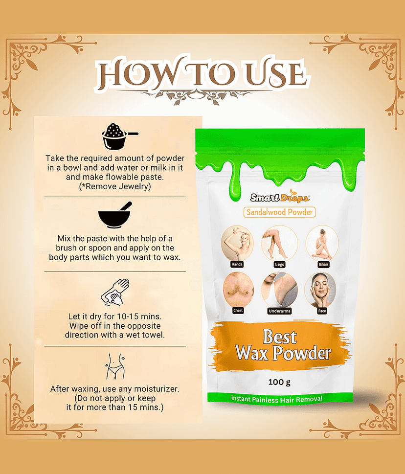 Smartdrops Organic Hair Removal Waxing for Men & Women 100 ( Pack of 2 ) view 2