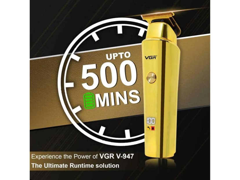 VGR V-947 Professional Trimmer 500 min Runtime 3 Length Settings (Gold) view 2