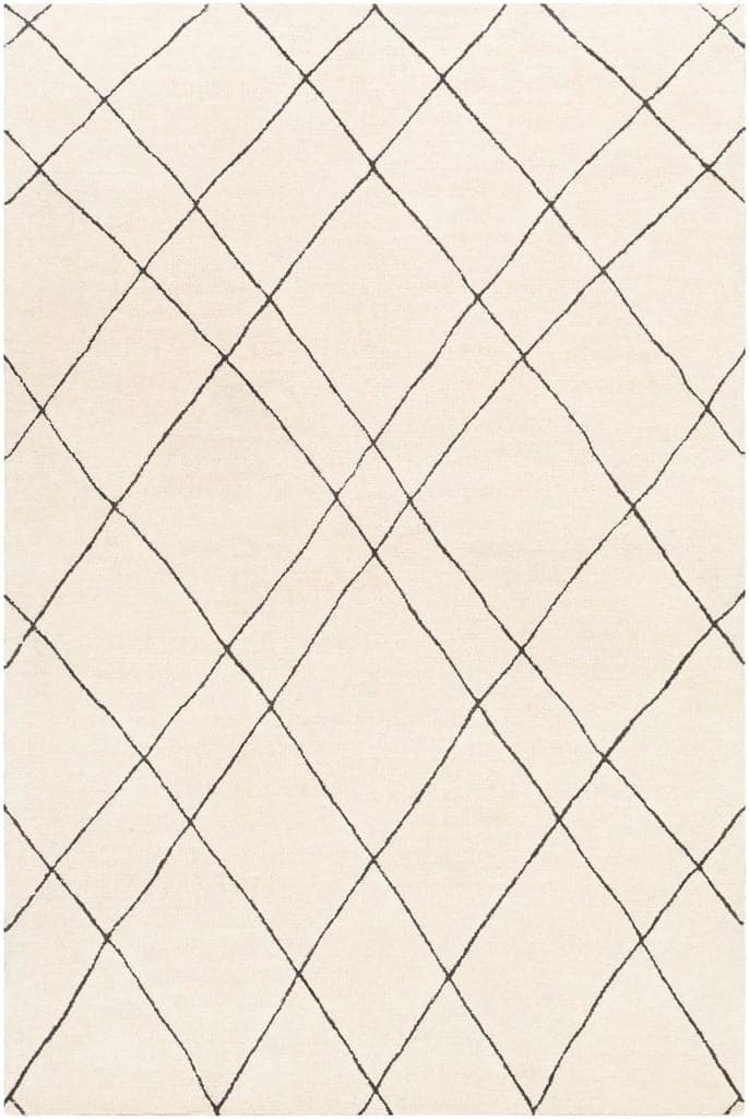 Hand Tufted Sinop Cream Wool Rug view 2
