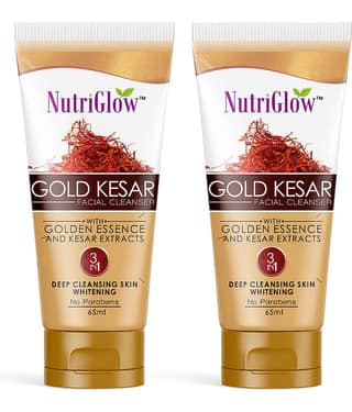 Nutriglow Gold kesar Face Wash For Deep Cleansing and Radiant Skin, Tan Removal, 65 ml Each (Pack of 2)
