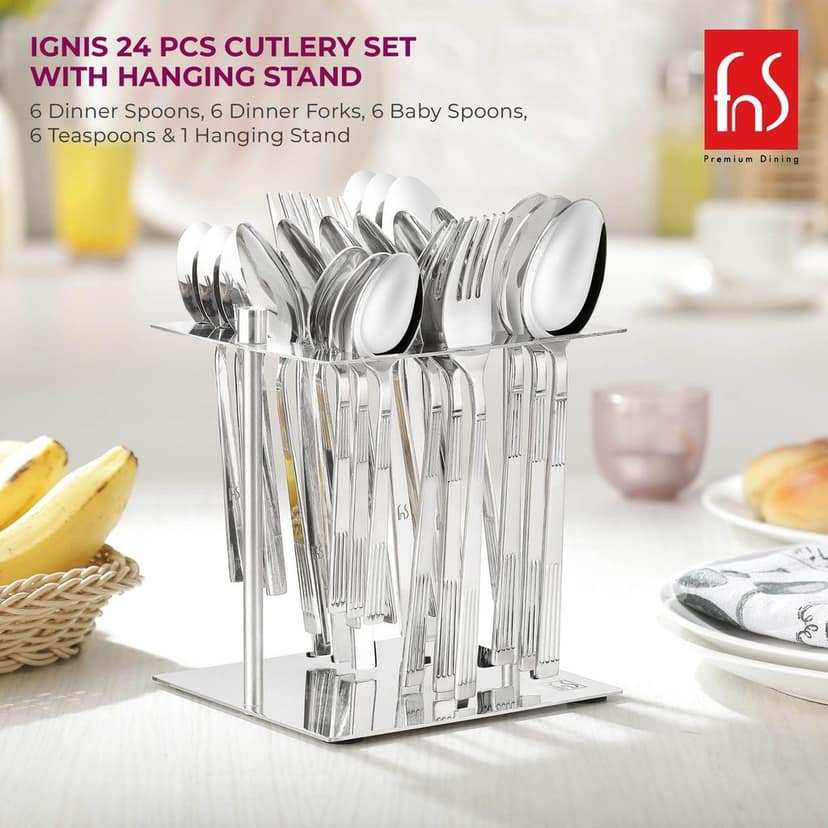 FnS Ignis Cutlery Set with Hanging Stand view 2