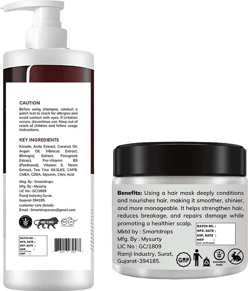 Anti Dandruff Hair Mask And Shapmoo | Hairfall Control | Hair Care Combo Use For Men And Women view 2
