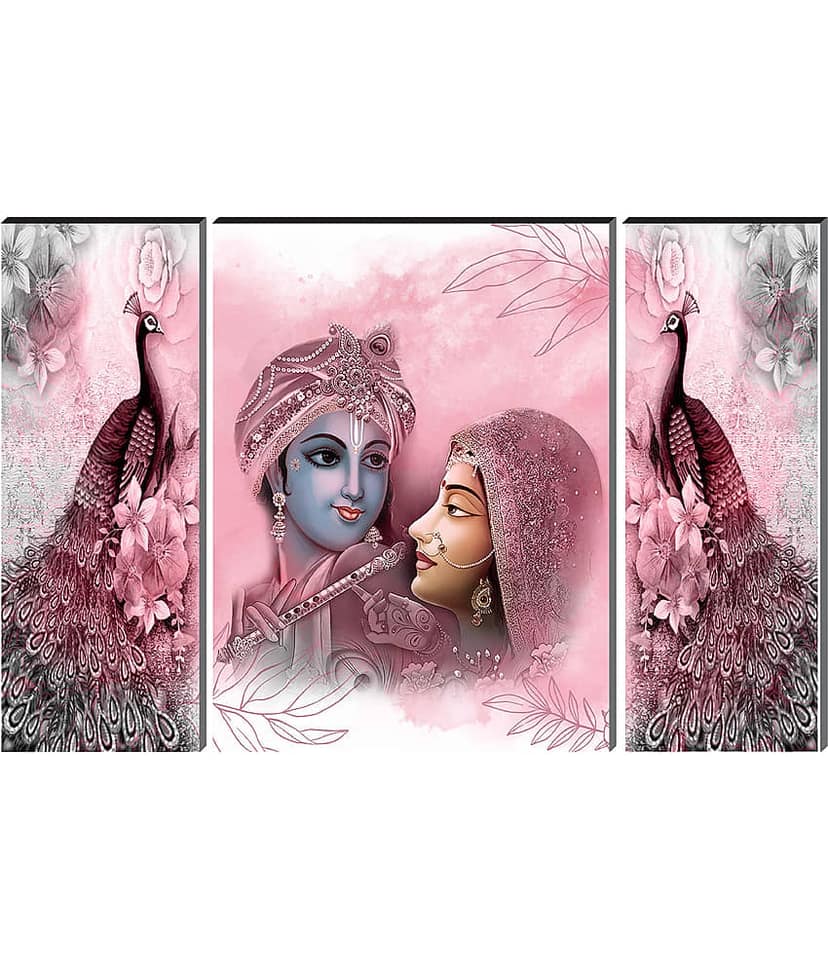 Saf Lord Radha Krishna ji Religious wall hanging MDF Painting