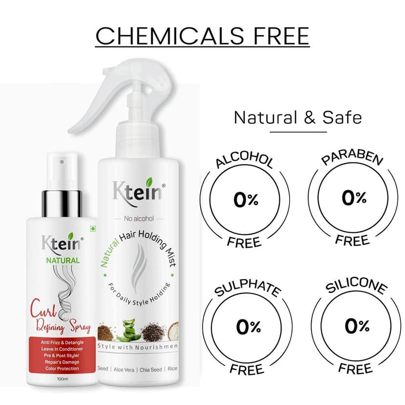 KTEIN CURL STYLE COMBO :Natural Curl Defining Spray and Hair Holding Spray 200 ml view 3