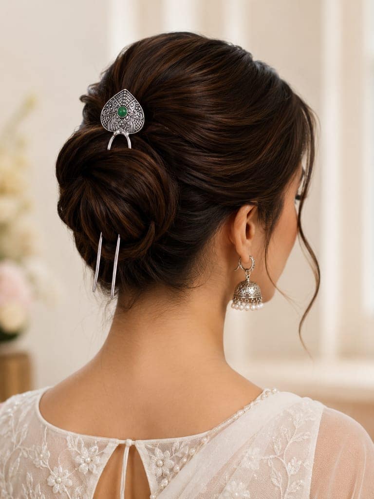Blubby Elegant Oxidised Silver Juda Stick view 3
