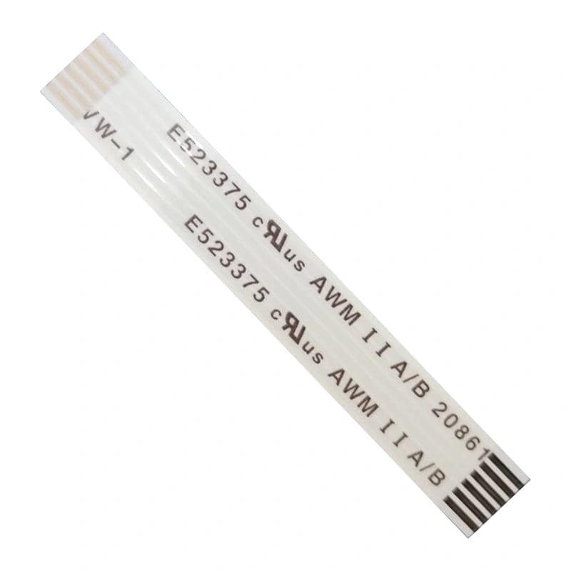 6 Pin 1mm Pitch 50mm Same Side Connection FFC Ribbon Flexible Flat Cable