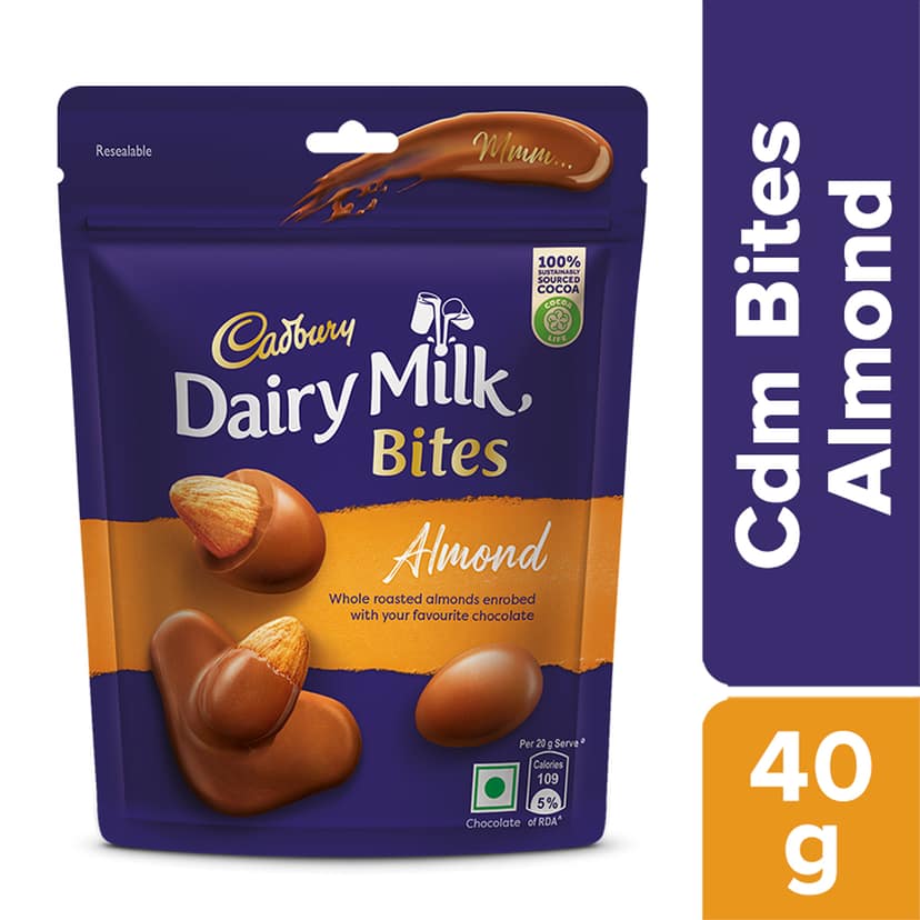 Cadbury Dairy Milk Bites - Almond, 40 g view 2