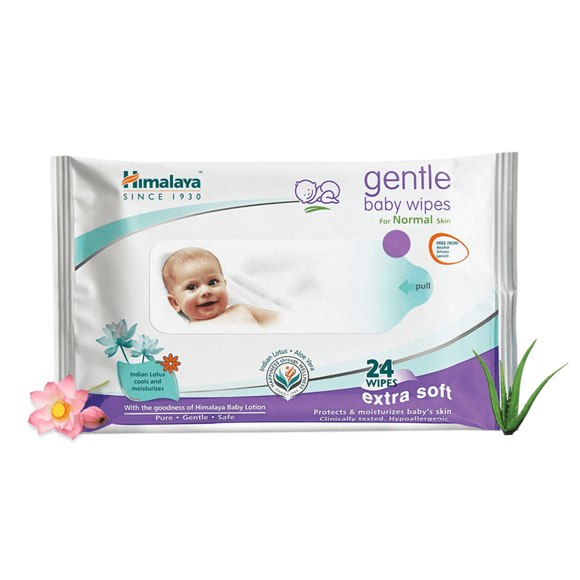 Himalaya Gentle Baby Wipes, 24 Wipes