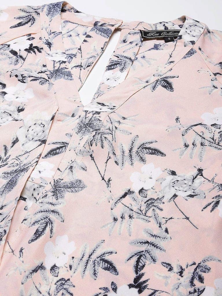 Pink & Grey Printed Basic Jumpsuit view 2