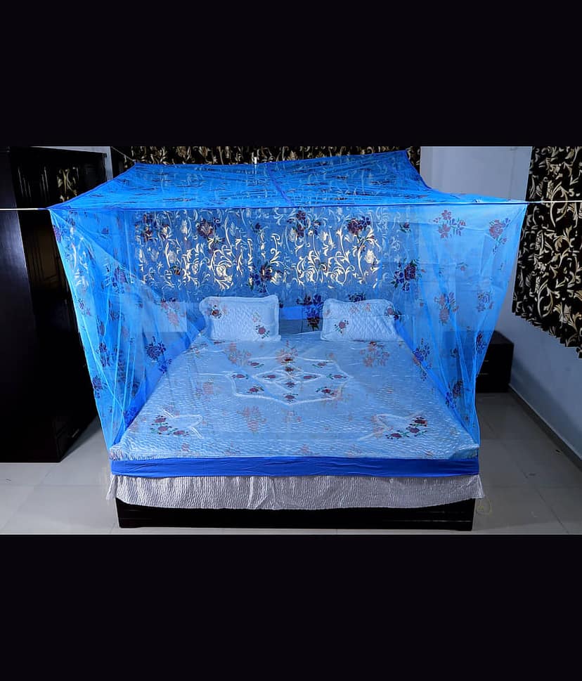 Riddhi Mosquito Net, Machardani Double Green Floral Mosquito Net, Machardani