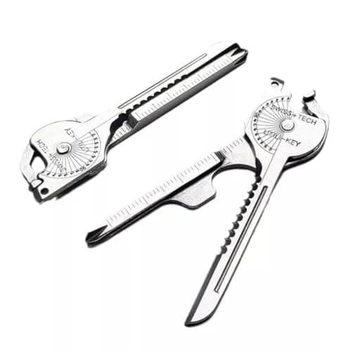 8-in-1 Keychain Multi Tool | Compact Portable Multitool Gadget for Hiking, Traveling, Camping, Picnic, Outdoor Sports, Pocket Utility Tool, Survival Gear view 2