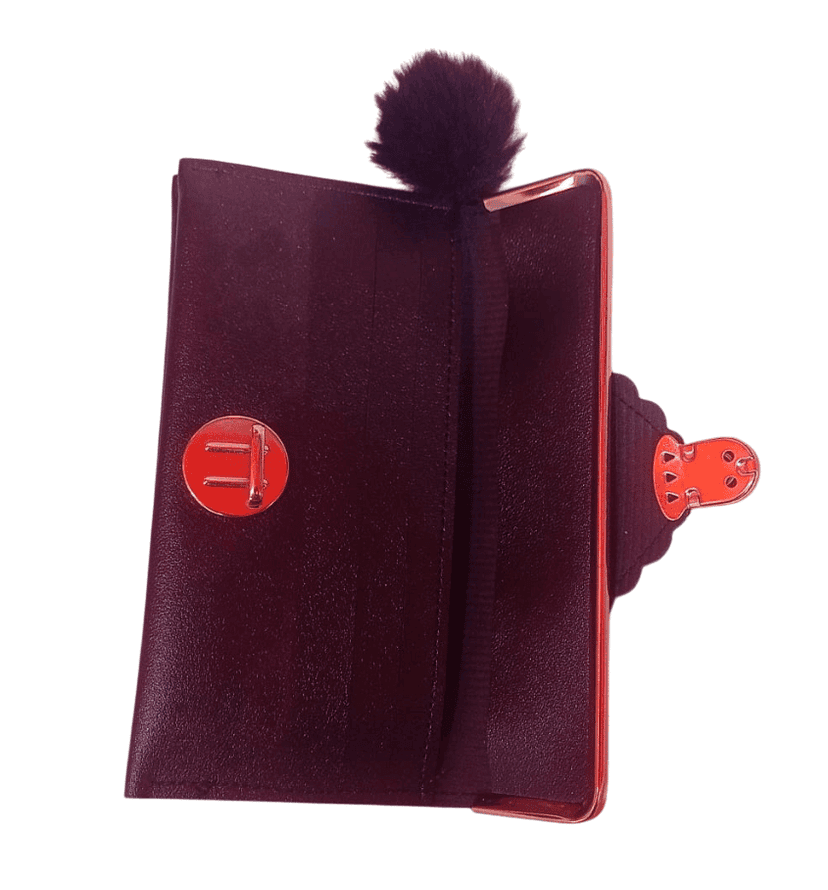 Women's Faux Leather Wallet with Fur Ball Key Chain, Long Bifold Clutch Wallets with Snap Closure for Ladies Girls view 3