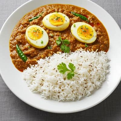 Egg Curry & Jeera Rice