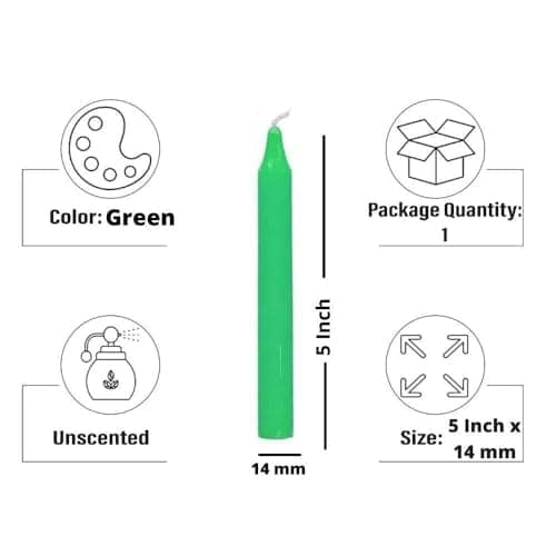CD Craft 5 inch Green Spell Candle Pack of 20 view 2