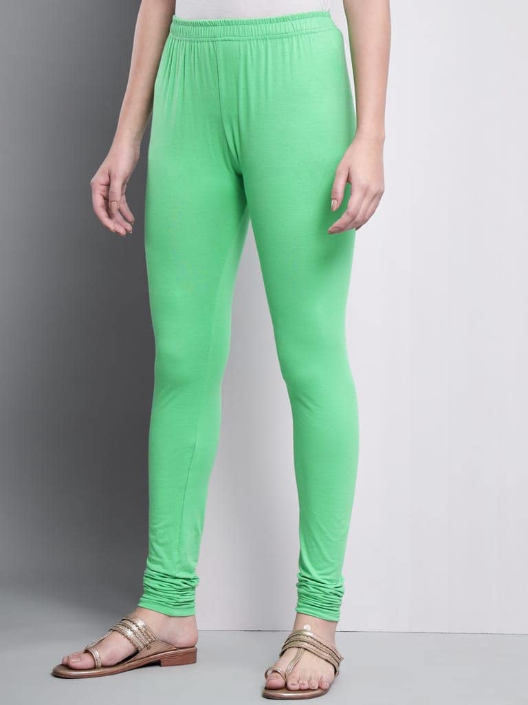 SOFT COLORS Women's Skinny Fit Ethnic Wear Churidar Leggings (Pista) view 5