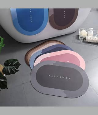 Bhavyta Set of 1 Anti-skid Rubber Door Mat ( 60 X 40 cm ) Assorted Colors