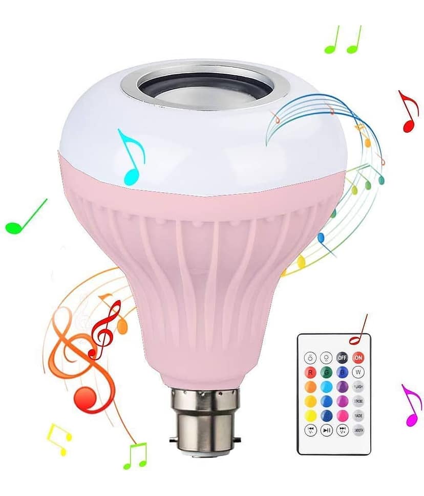 EvaaHub Plus Music Light Smart Bulb With Bluetooth Speaker B22 Self Changing Color Lamp Built-In Audio Speaker - Pack of 1