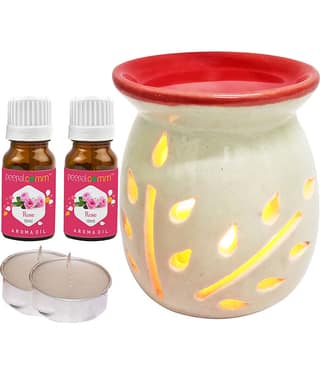 PeepalCo Ceramic Aroma Oils & Diffusers Set - Pack of 5
