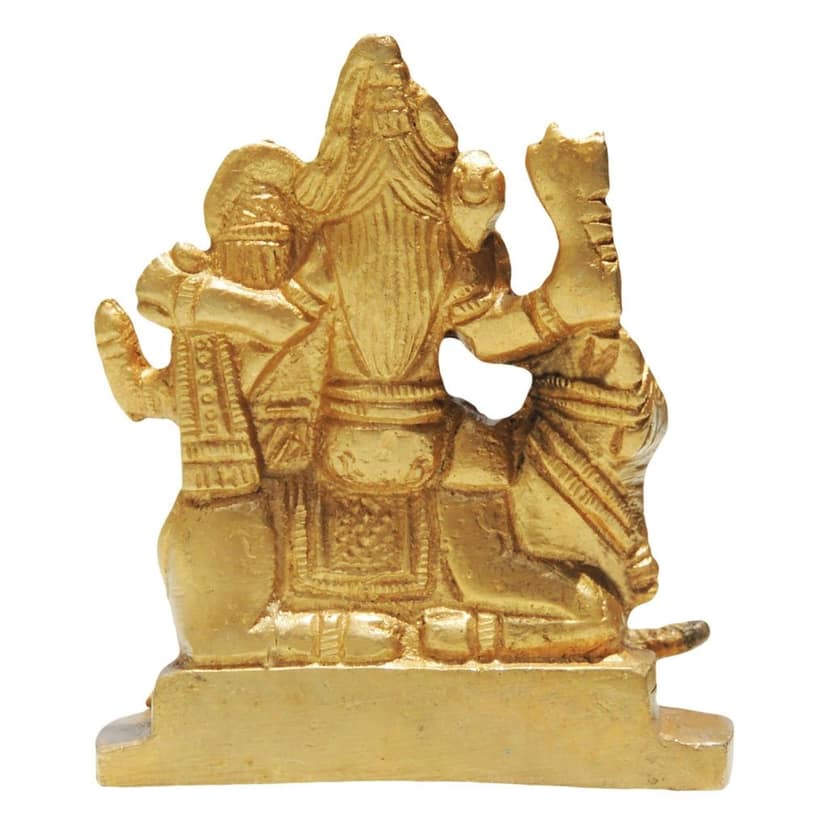 Brass Shiv Parivar Small Idol - Compact Home Temple Murti, Height : 3 Inch (BSMAS346) view 3