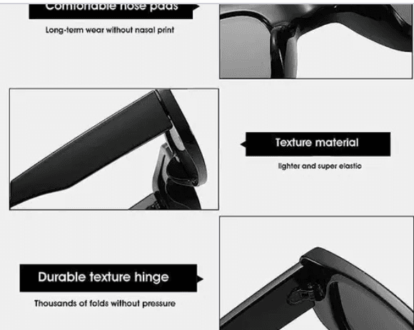 eryyxep Trendy Sunglasses Driving Sunglasses Square Frame Vintage Glasses Unisex_AQW123 view 3