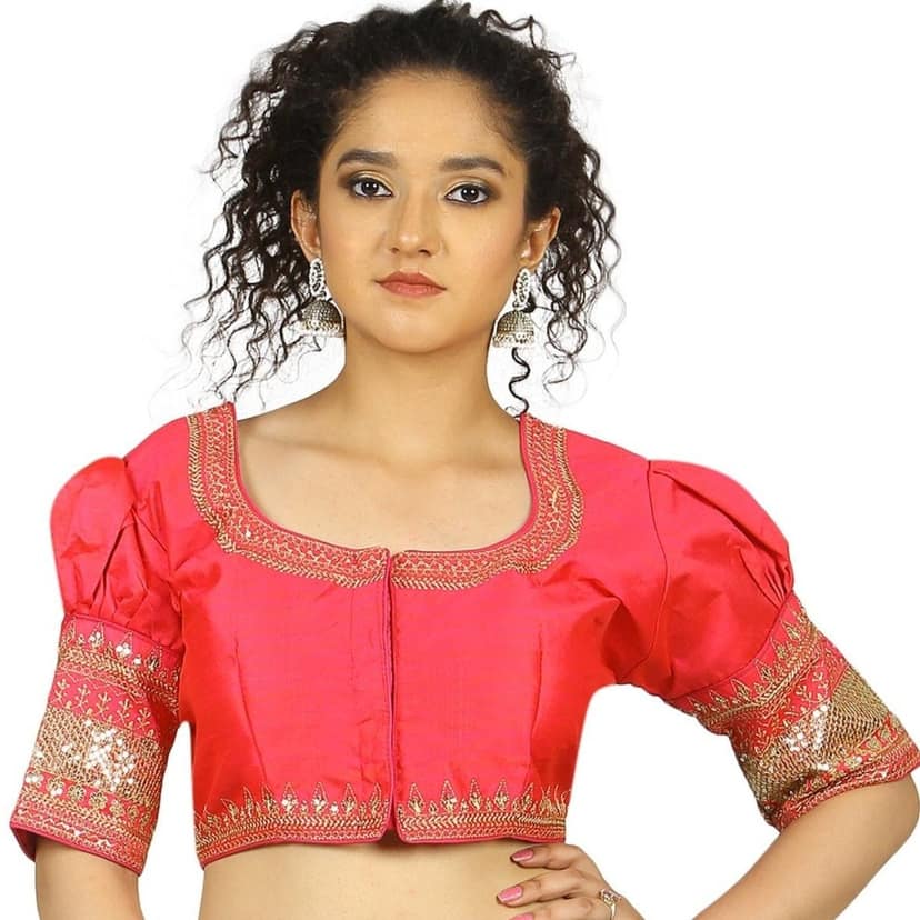 TheHangr Pink Raw Silk Blouse - 36