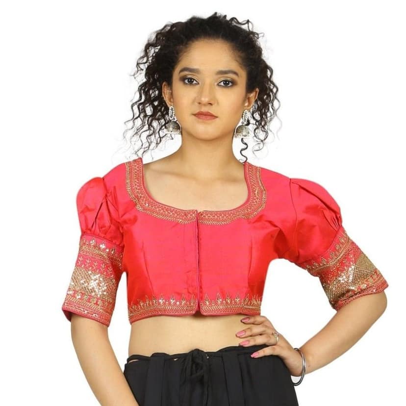 TheHangr Pink Raw Silk Blouse - 36 view 2