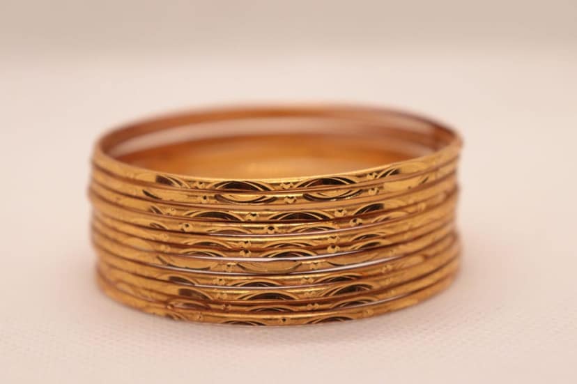 Gold Bangles Set of 8, Indian Wedding Bangle Set, Gold Plated Bangles, Punjabi Bangle Set, Traditional Bangle Set, Kada Set, Bangle Set for Women
