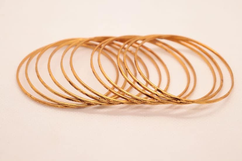 Gold Bangles Set of 8, Indian Wedding Bangle Set, Gold Plated Bangles, Punjabi Bangle Set, Traditional Bangle Set, Kada Set, Bangle Set for Women view 4