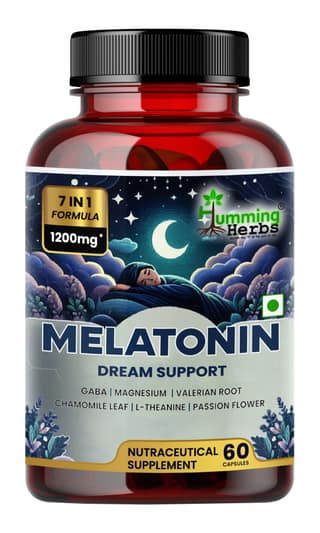 Humming Herbs Melatonin Dream Support - Advanced Sleep & Relax Formula with Magnesium, GABA, L-Theanine, Valerian, Chamomile, Passionflower